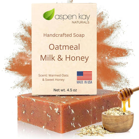 Aspen Kay Naturals front packaging displaying soap bar and benefits