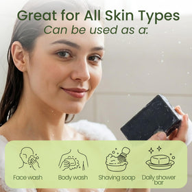 Aspen Kay Naturals sliced bar revealing Dead Sea mineral specks for deep cleansing