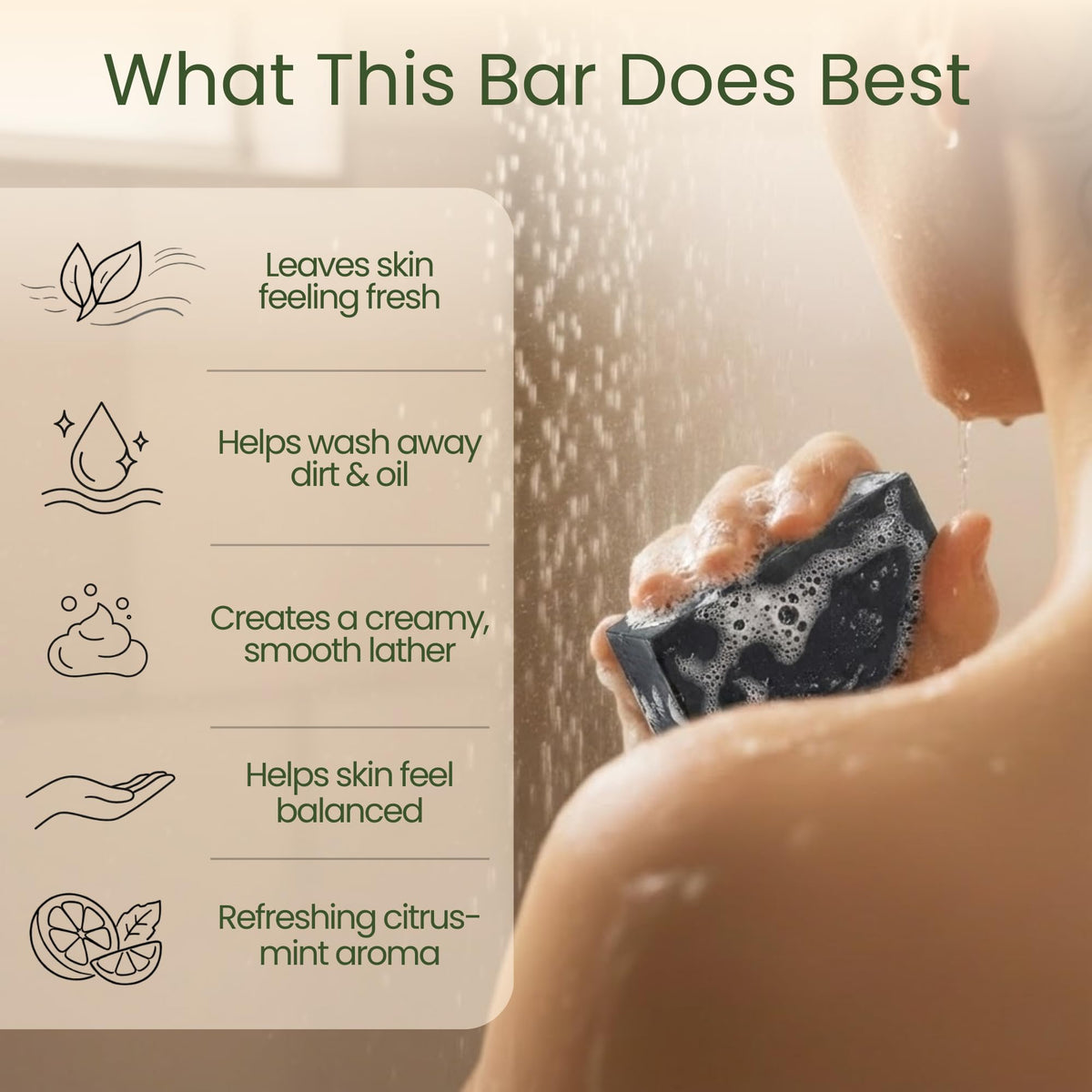 Aspen Kay Naturals close-up texture of soap with visible mineral marbling for exfoliation