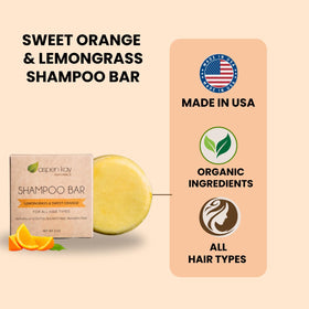 Aspen Kay Naturals side profile of the 3 oz shampoo bar illustrating compact size