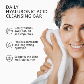 Close-up of Asterwood bar texture highlighting gentle creamy lather benefit