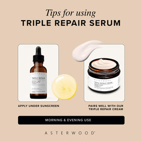 Asterwood bottle styled on bathroom shelf, suggests everyday routine convenience