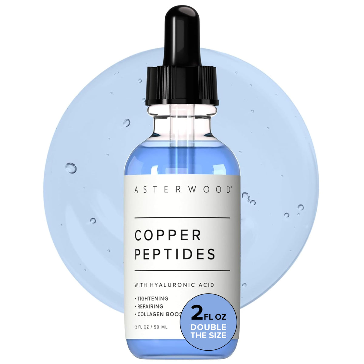 Asterwood front packaging showing bottle and branding, communicates premium care