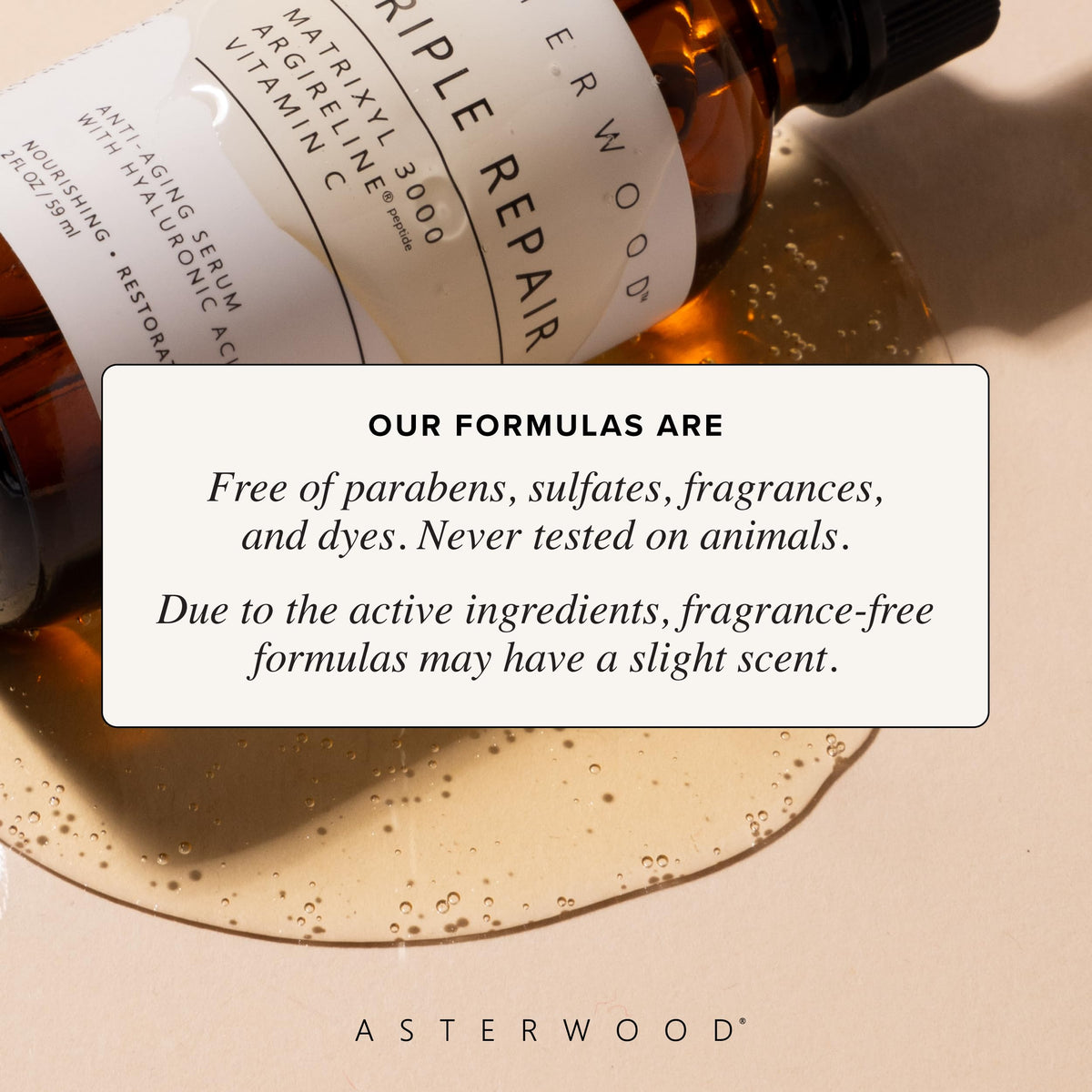 Asterwood bottle in hand to show 8 fl oz scale and travel-friendly size