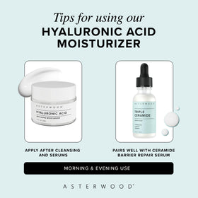 Asterwood next to common objects for scale, highlighting compact 1.7 fl oz travel-friendly benefit
