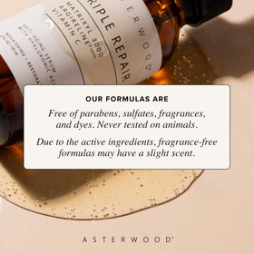 Asterwood serum applying to neck and jawline to smooth and hydrate