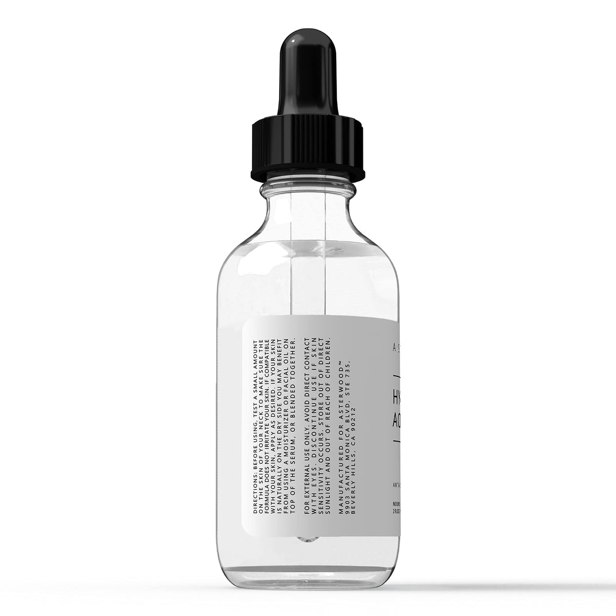 Asterwood serum next to sunscreen showing daytime layering benefit