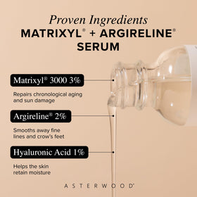 Asterwood serum in hand to show scale and generous 8 fl oz size