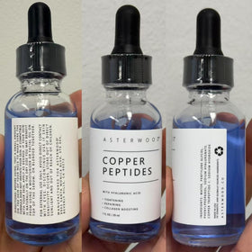 Asterwood serum staged on bathroom vanity for effortless morning routine