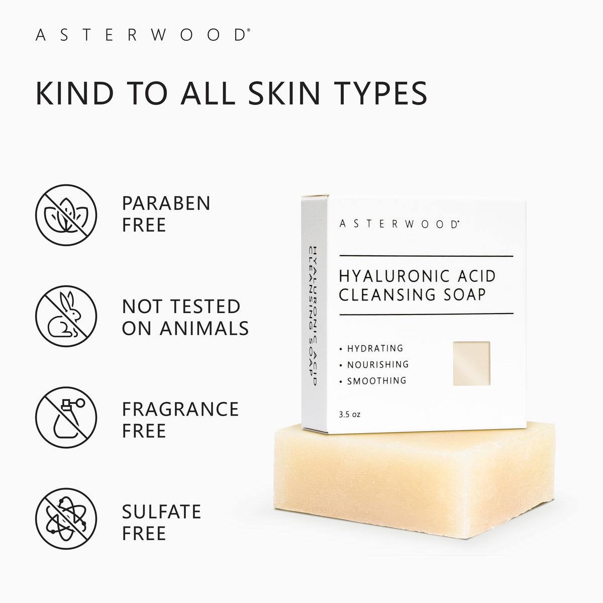 Asterwood bar beside coin showing 3.5 oz compact travel-friendly benefit