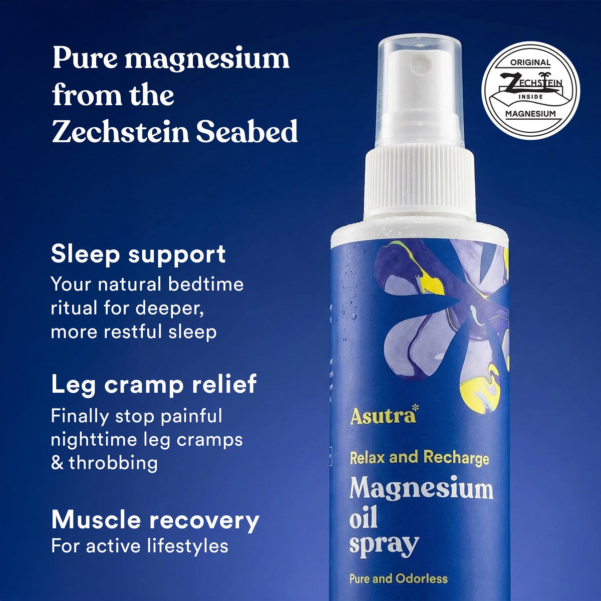 ASUTRA spray mist texture for gentle application and quick absorption