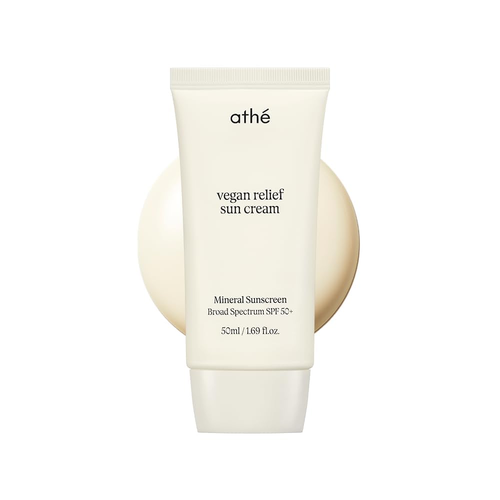 athé front packaging showing SPF 50+ and fragrance-free benefit