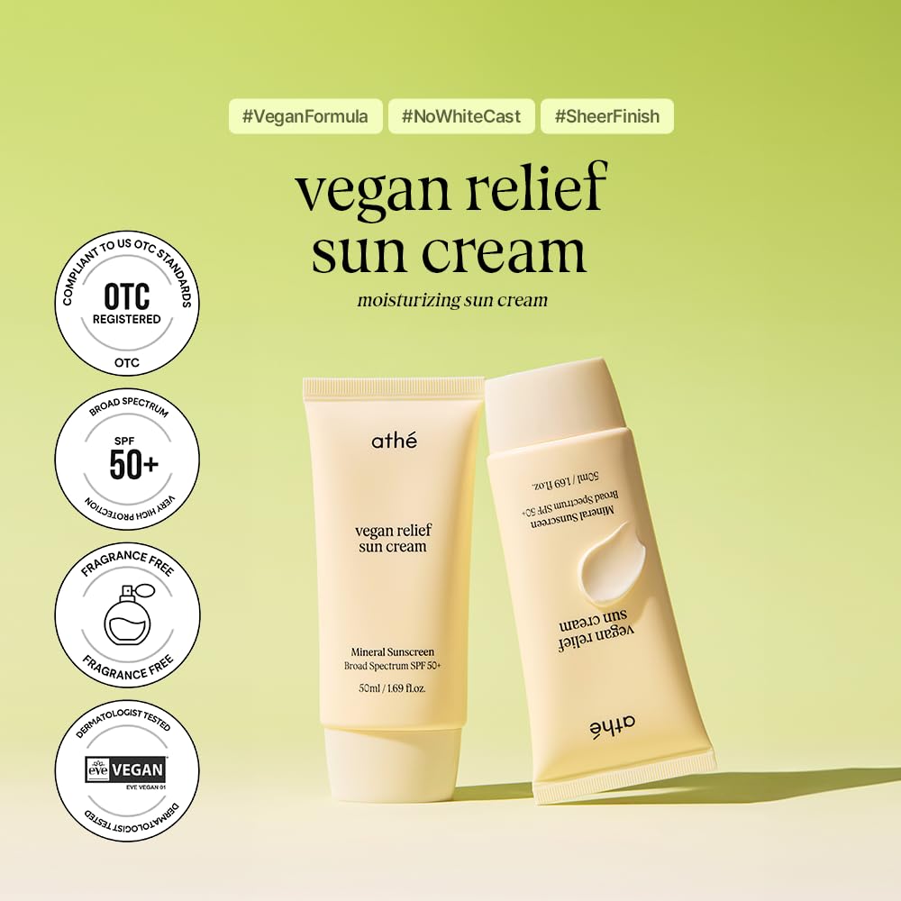 athé tube cap and clear label close-up highlighting vegan formula