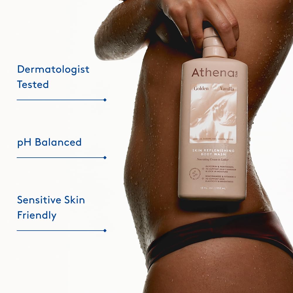 Athena Club ingredient visuals with shea butter and avocado illustrating nourishing vitamins