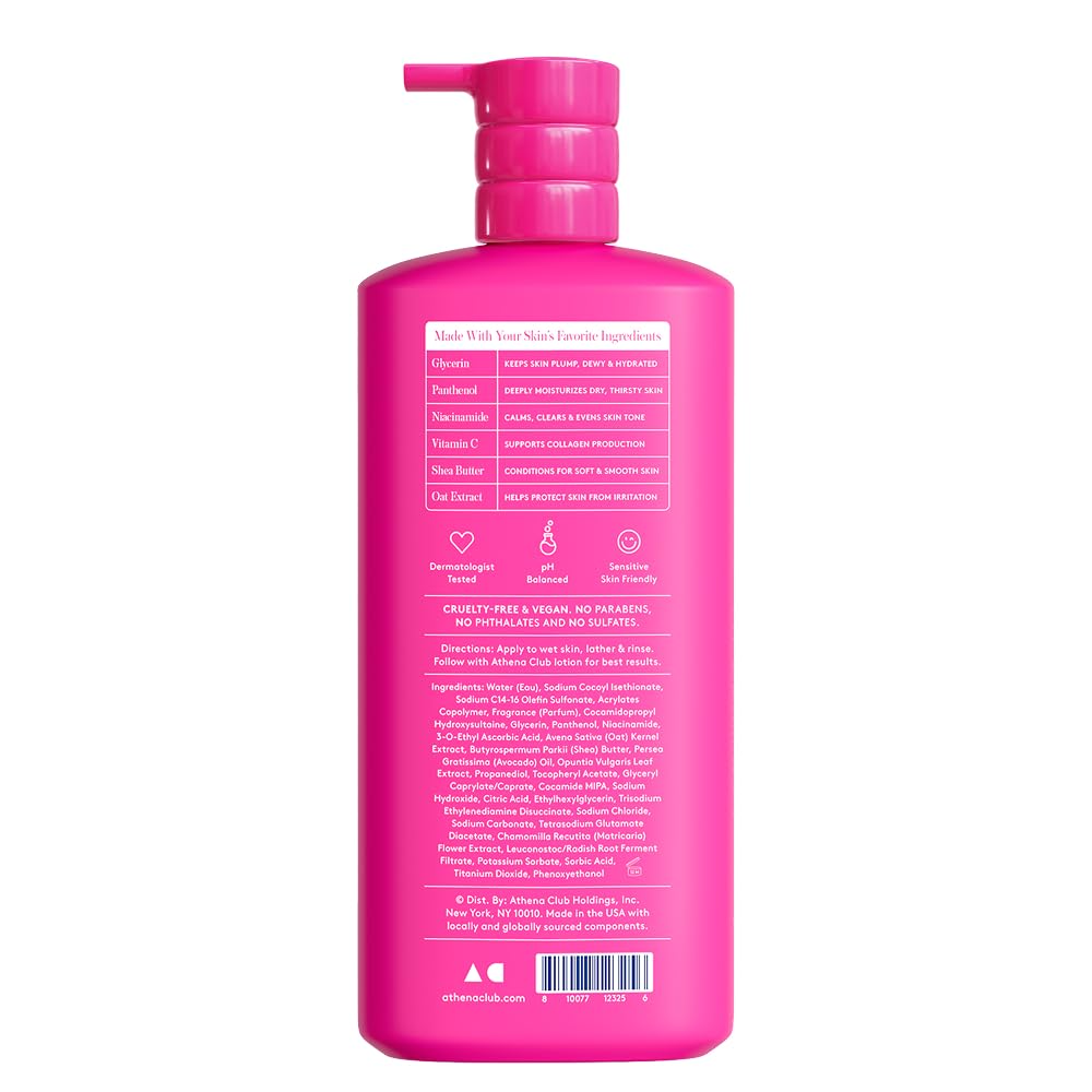 Athena Club scent notes graphic with mandarin orchid vanilla warmth