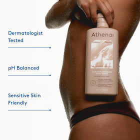 Athena Club creamy texture on hand highlighting moisturizing feel