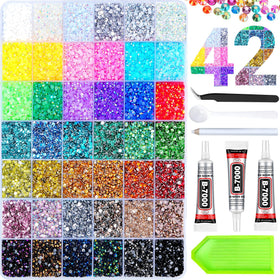 Atifober kit front packaging showing full rhinestone assortment and tools for easy project start