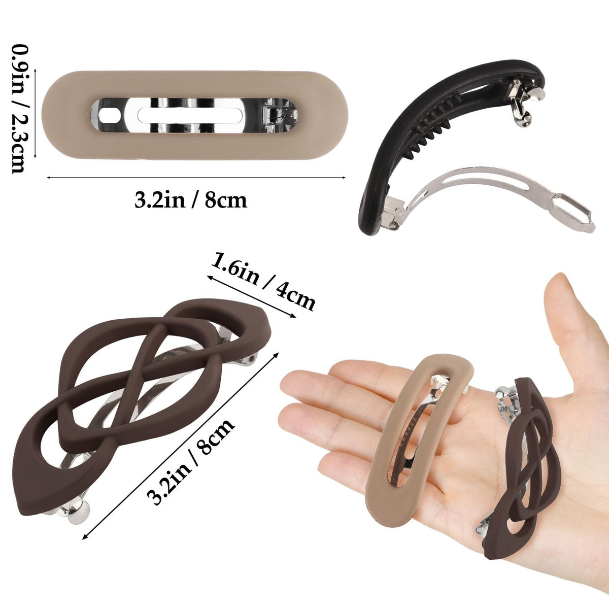 Atoden barrettes styled with casual outfit, versatile accessory for outfits