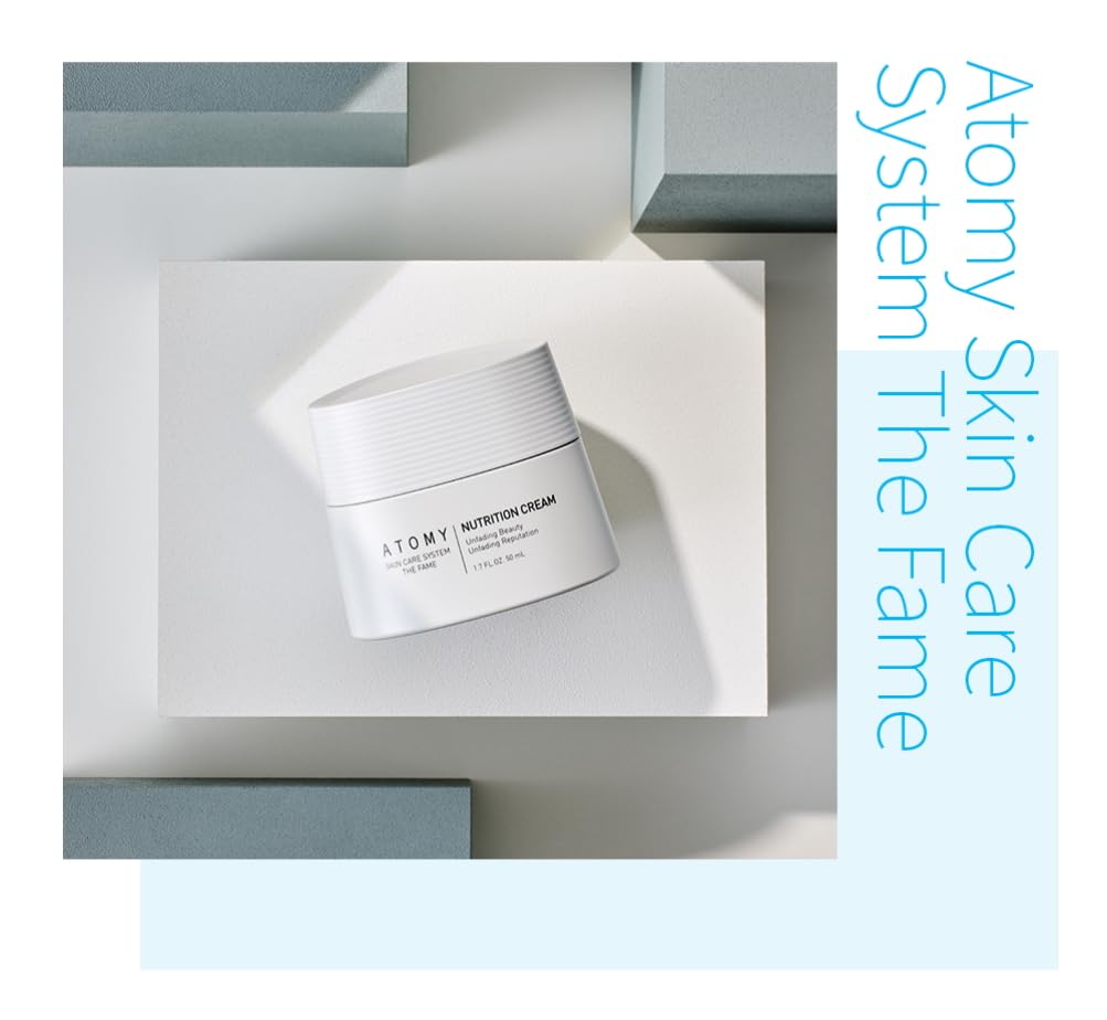 ATOMY cream on bathroom counter in routine setting showing daily-use convenience benefit