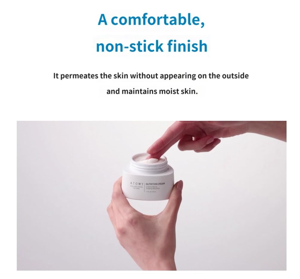 ATOMY open jar revealing creamy interior and rich emollients benefit: nourishing appearance