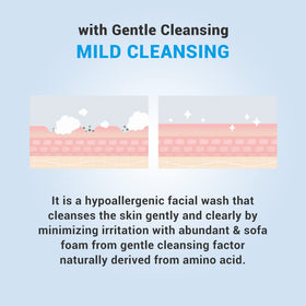 ATOPALM used to wash a baby face demonstrating tear-free gentle care