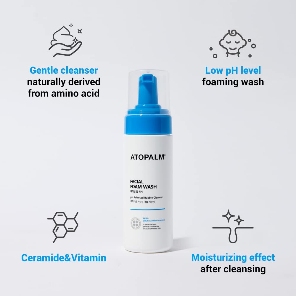 ATOPALM close-up of label listing EWG Green and gentle ingredient benefits