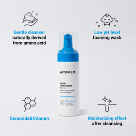 ATOPALM close-up of label listing EWG Green and gentle ingredient benefits