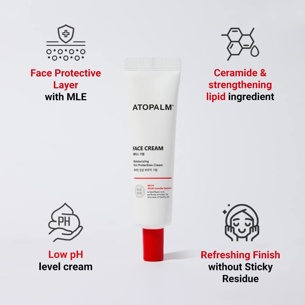 ATOPALM ingredient label closeup showing low pH and gentle formulation benefit