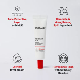 ATOPALM ingredient label closeup showing low pH and gentle formulation benefit