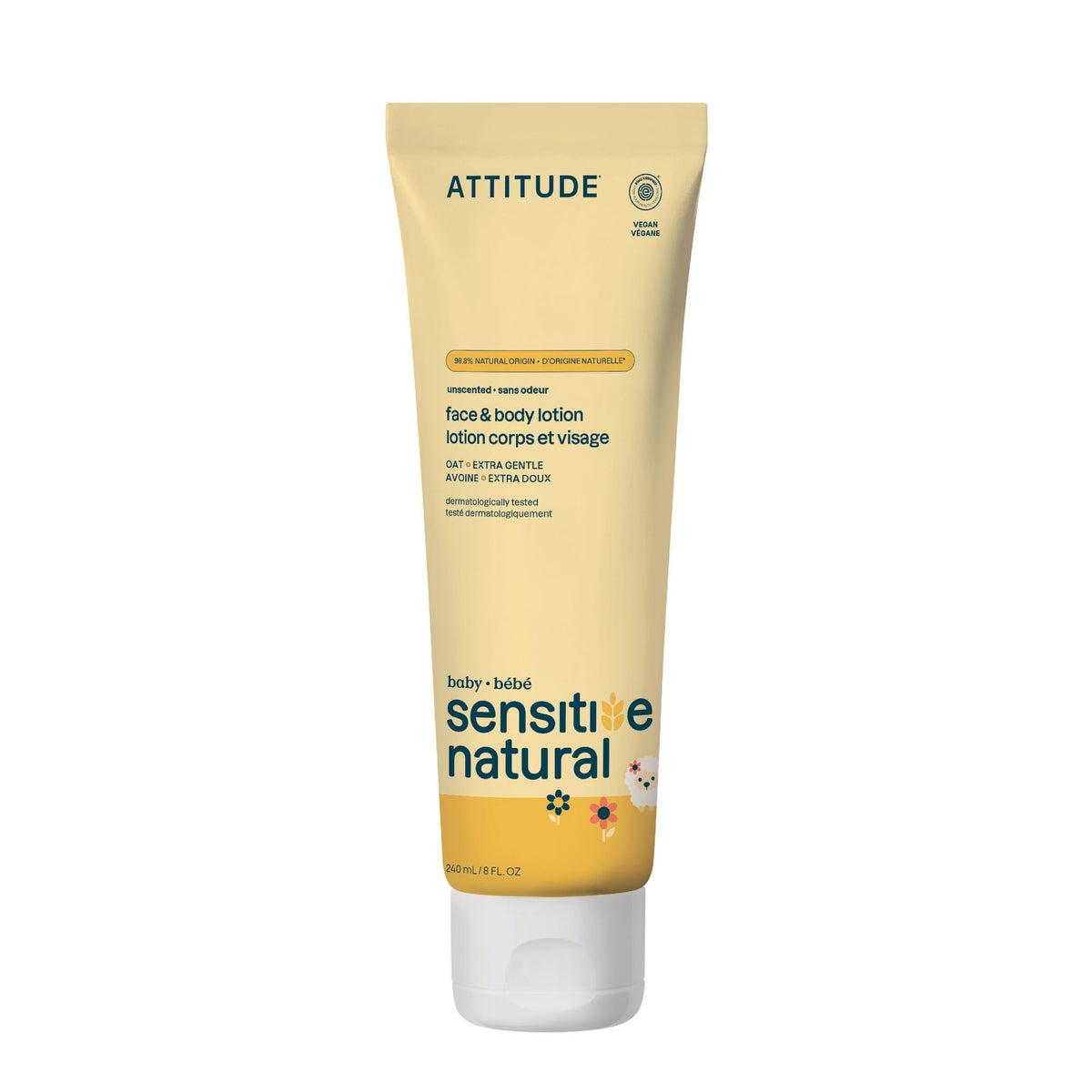 ATTITUDE bottle front label showing clean, natural formula benefits