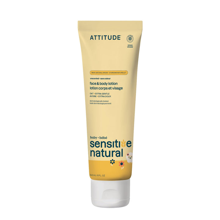 ATTITUDE bottle front label showing clean, natural formula benefits