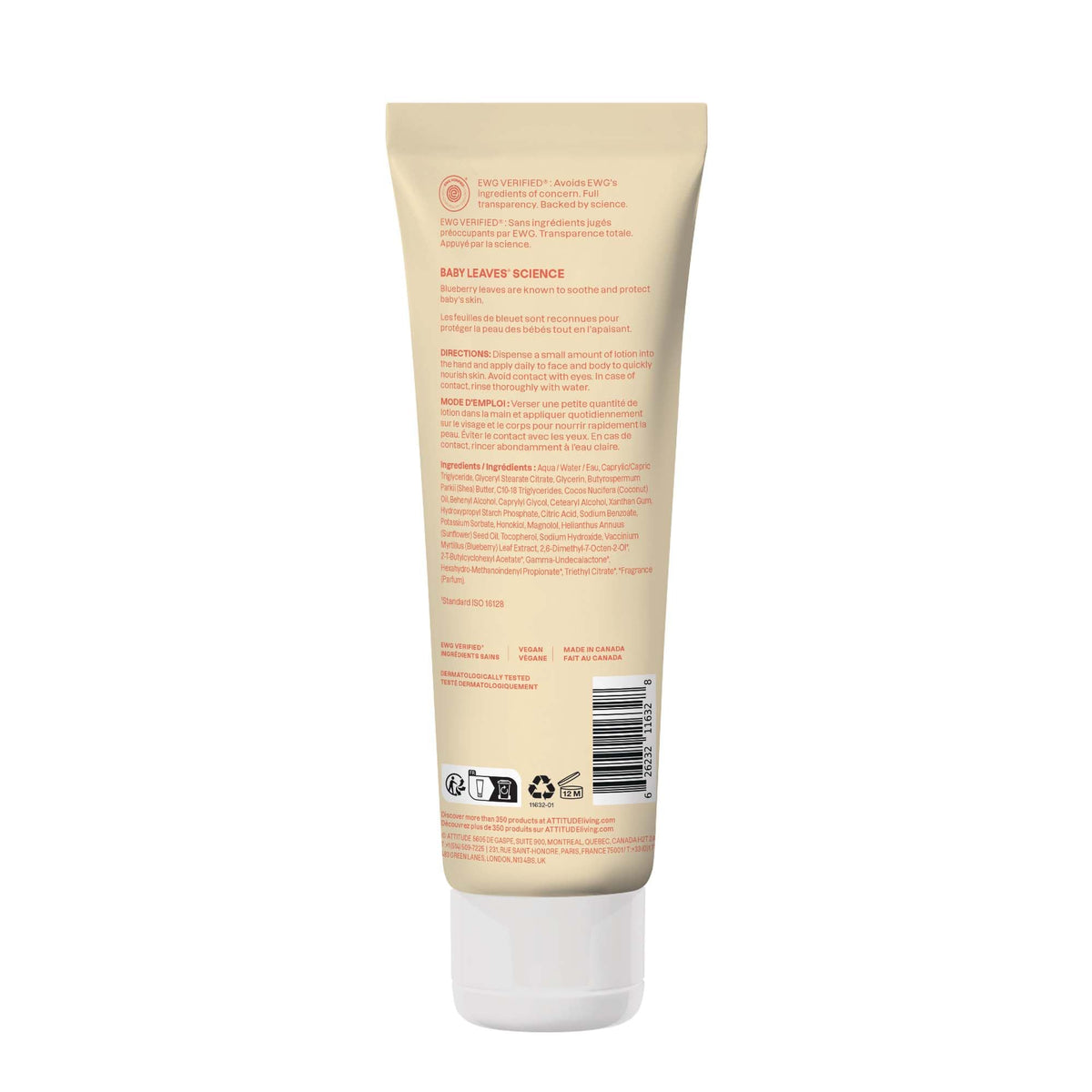 ATTITUDE baby lotion placed in nursery scene suggesting gentle daily care