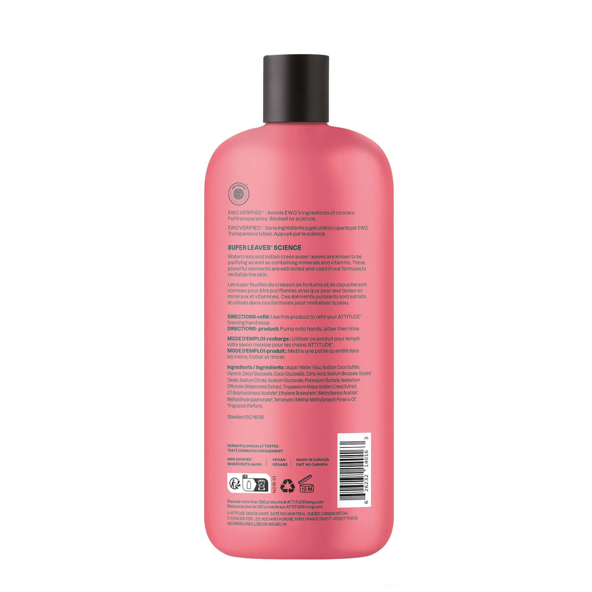 ATTITUDE bottle on bathroom sink in lifestyle scene offering fresh scent uplift