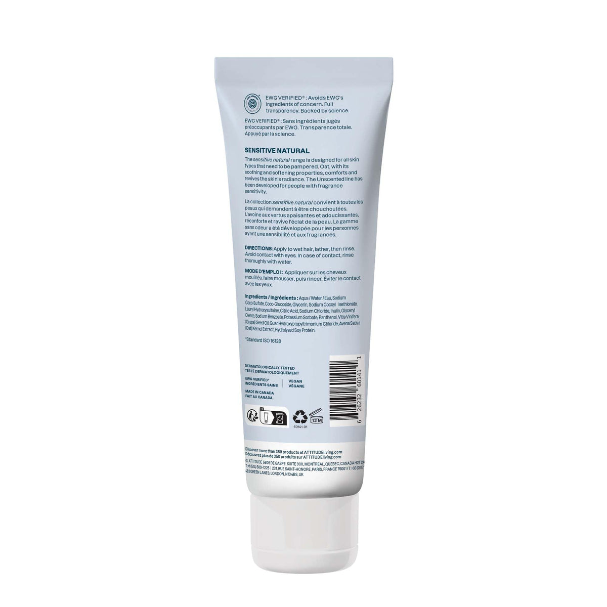ATTITUDE bottle on bathroom shelf showing styling-ready natural look