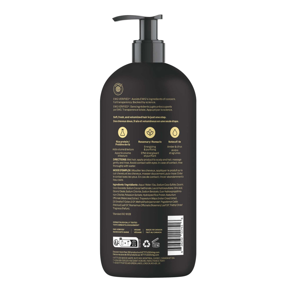 ATTITUDE in-shower lifestyle scene with man using 2-in-1 for quick grooming and volume