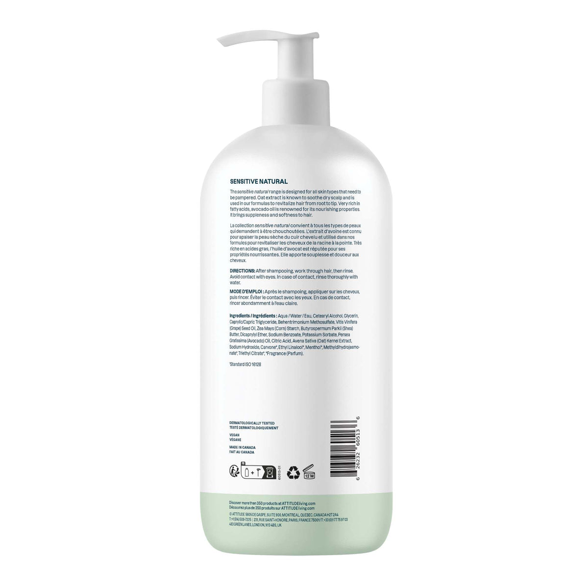 ATTITUDE conditioner in a bathroom scene showing daily gentle use and clean routine