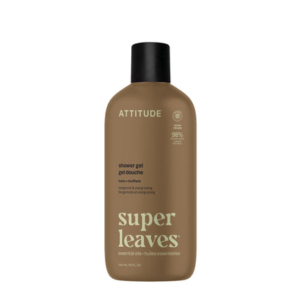 ATTITUDE front bottle showing bergamot and ylang ylang scent benefits