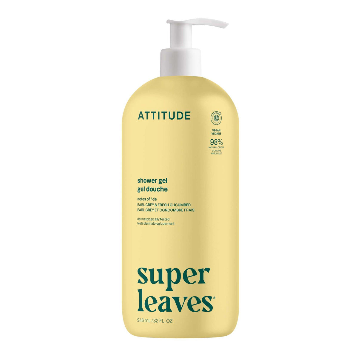 ATTITUDE front bottle showing label and scent, clear product identity benefits