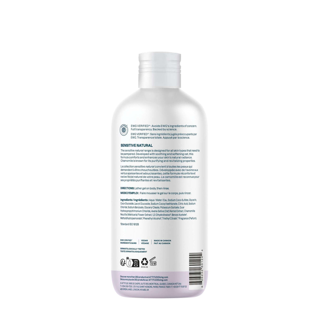 ATTITUDE body wash in shower scene conveying calming, stress-free bathing