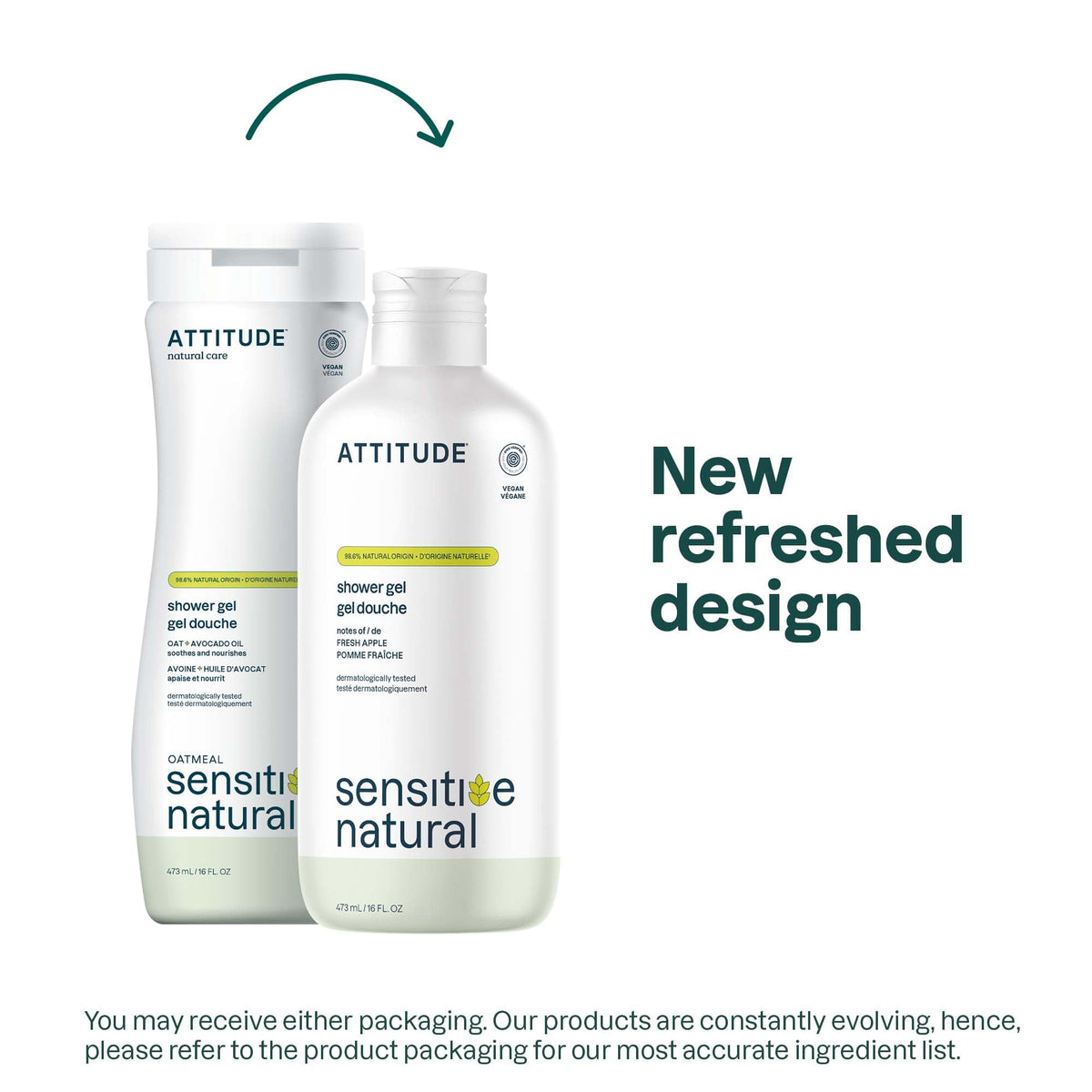 ATTITUDE pump close-up highlighting dispensing action and easy use benefit