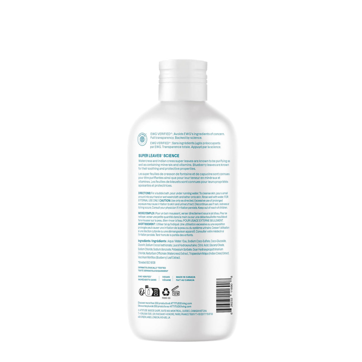 BIO SPECTRA ATTITUDE recyclable hdpe label emphasizing eco packaging