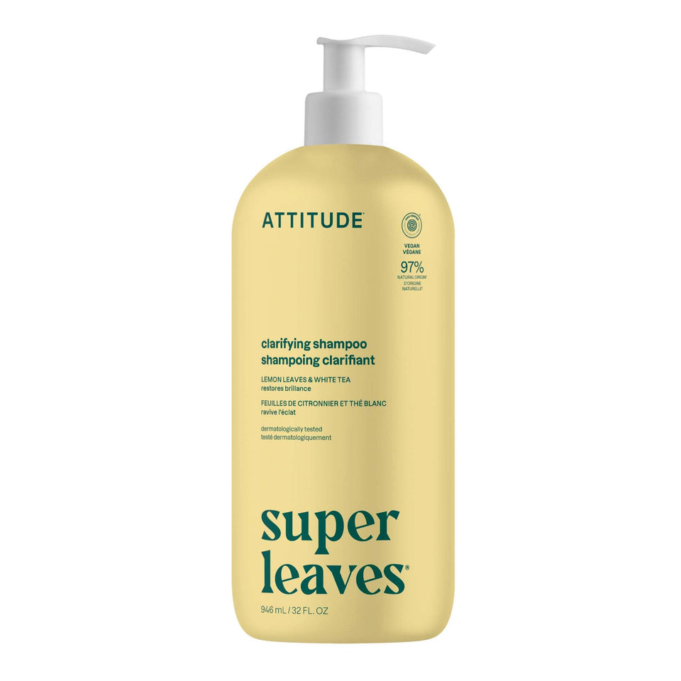 ATTITUDE clarifying shampoo front label showing size and benefits