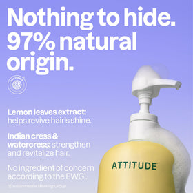 ATTITUDE clarifying shampoo pump dispensing product for easy application