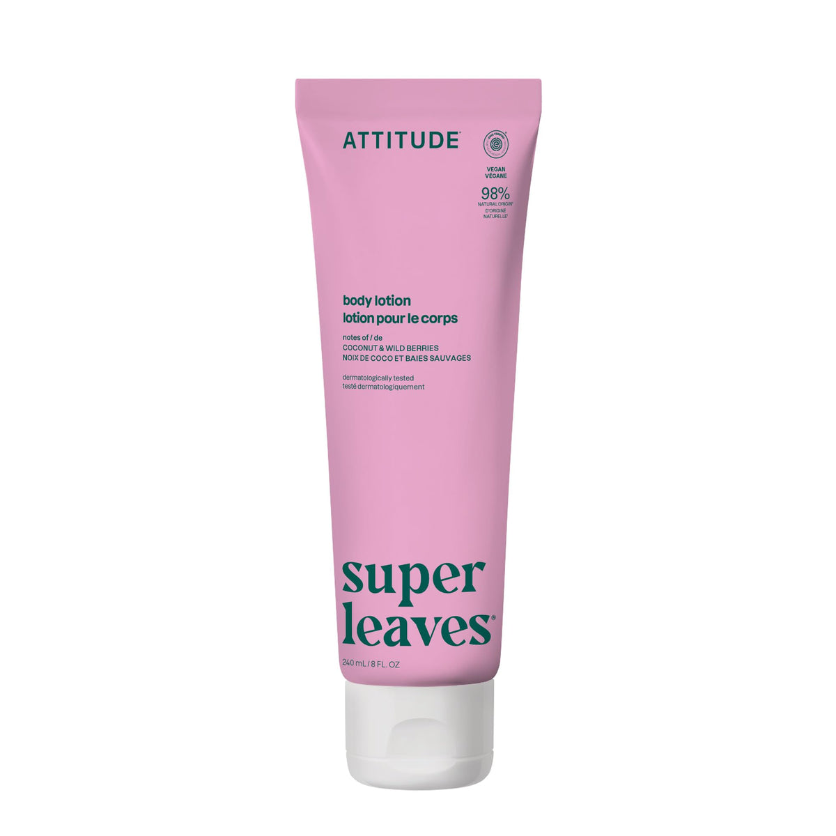ATTITUDE front packaging showing bottle and label, clear clean formula benefit