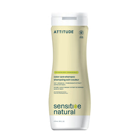 BIO SPECTRA ATTITUDE front bottle of Color Care shampoo showing packaging and benefit of gentle color protection