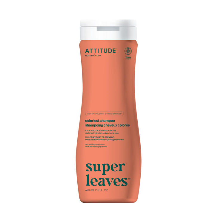 ATTITUDE bottle front view showing colorlast label and benefit