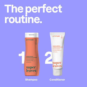 ATTITUDE shampoo texture on palm demonstrating creamy, lightweight lather