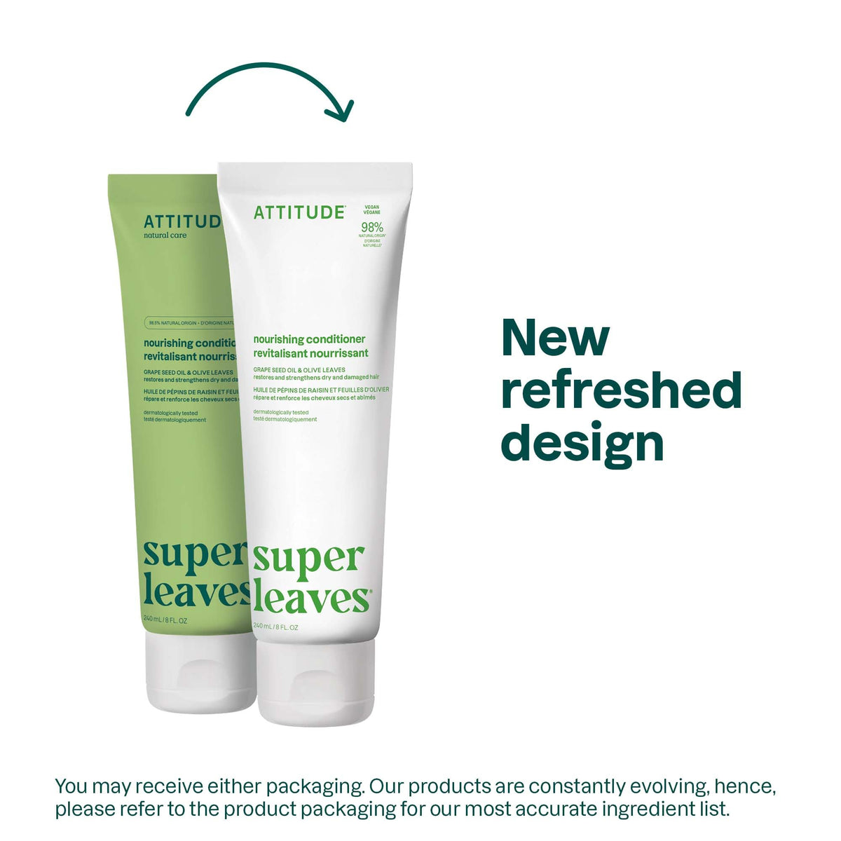 BIO SPECTRA ATTITUDE back label listing natural ingredients and usage benefits