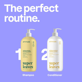 ATTITUDE conditioner on bathroom shelf styled for everyday routine benefit