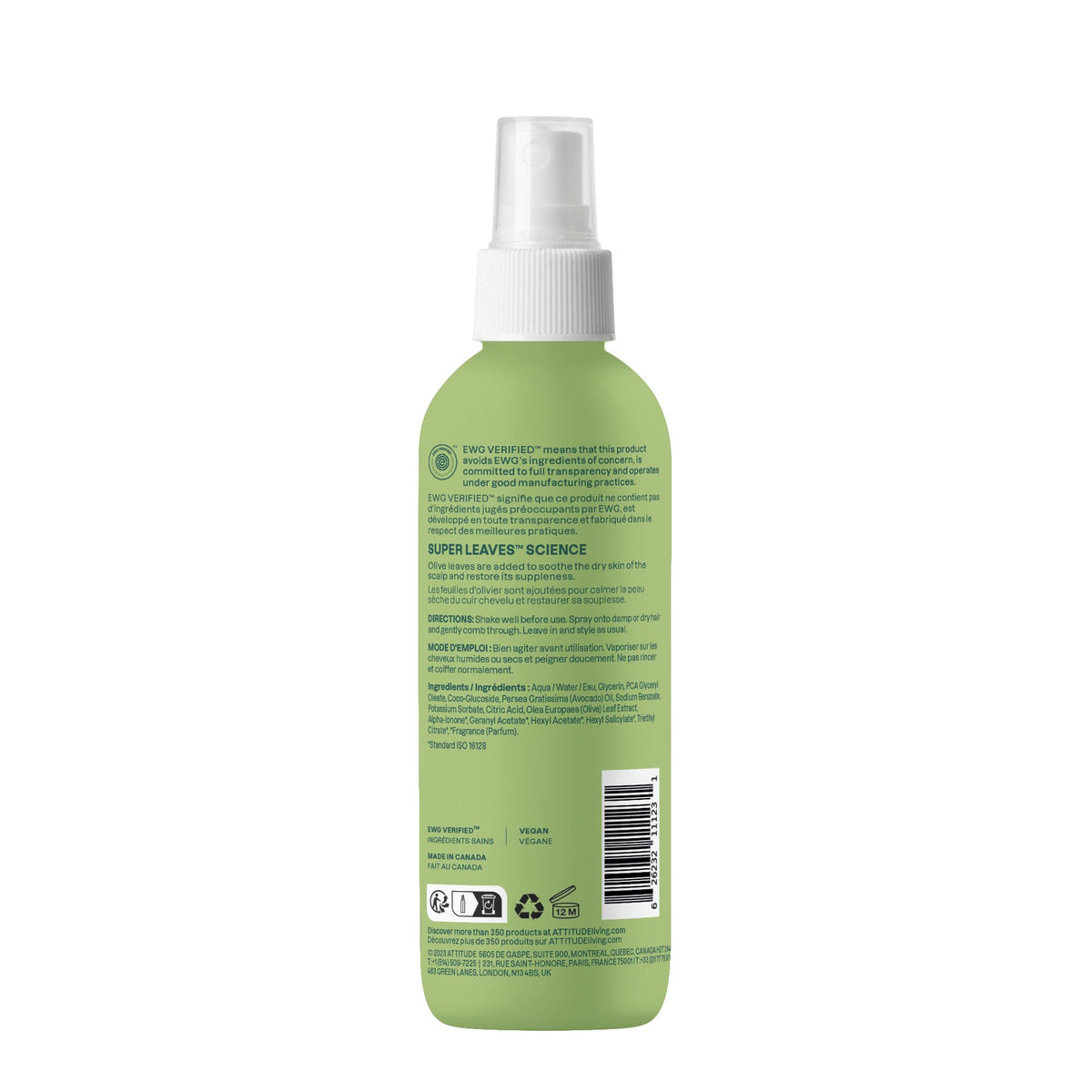 BIO SPECTRA ATTITUDE bottle on bathroom shelf conveying everyday use